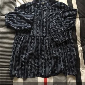 Navy Blue Bohemian Style  Blouse👚👚